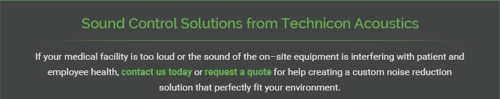 Sound control solutions from Technicon Acoustics