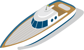 Marine boat illustration for infographic