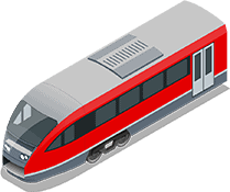 train transportation illustration for infographic